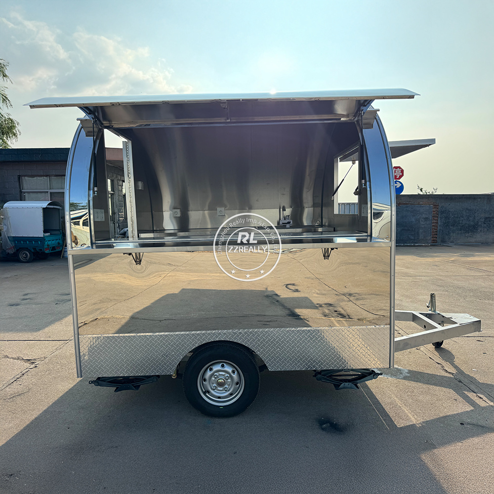 Stainless steel Mobile Food Ca - Food Snacks Business ulasan dan harga