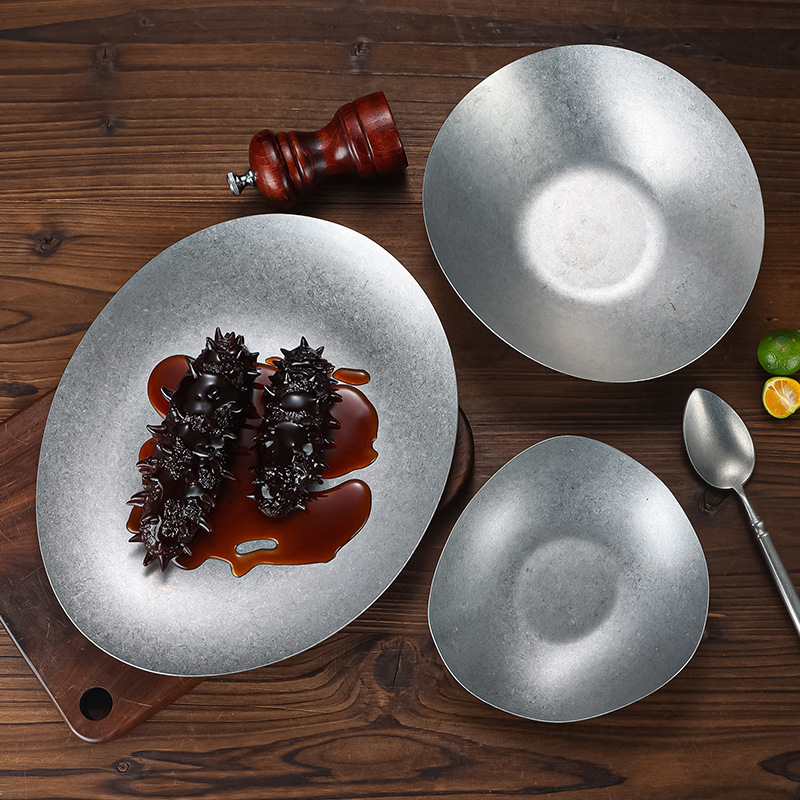 Irregular Stainless Steel Meal - Food Snacks Restaurant ulasan dan harga