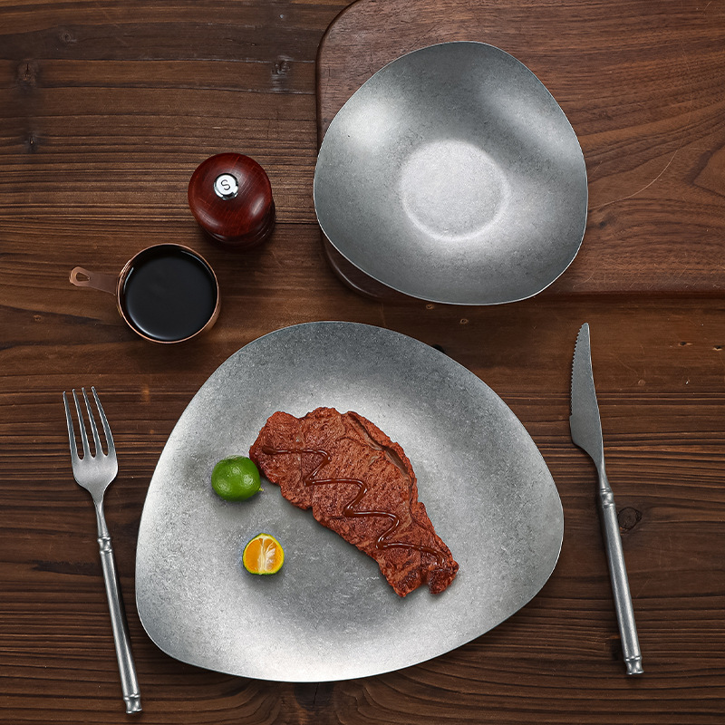 Irregular Stainless Steel Meal - Food Snacks Restaurant ulasan dan harga