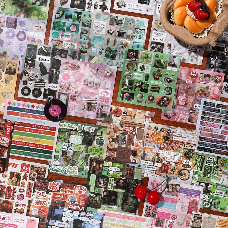 30Pcs Aesthetic Vintage Food L - Snacks Food Labels ulasan dan harga