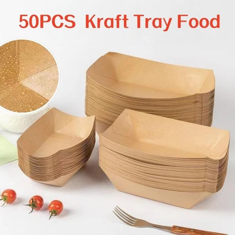Disposable Kraft Paper Hotdog  - Food Snacks Restaurant ulasan dan harga