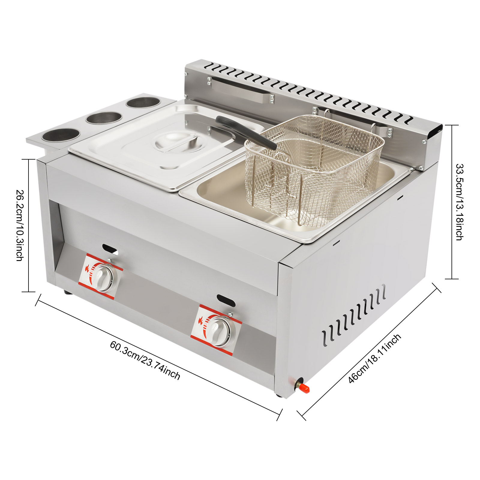 Commercial Deep Fryer 2-Tank 6 - Food Snacks Restaurant ulasan dan harga