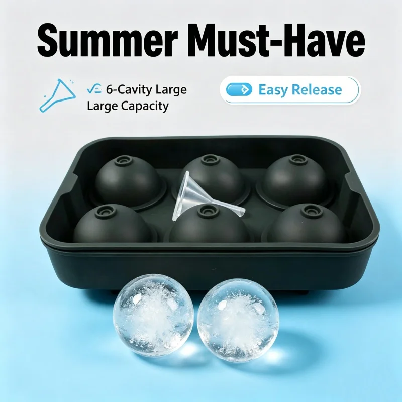 6 Cavity Ice Ball Mold Food Gr - Food Xxl ulasan dan harga